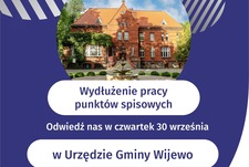 Odwiedź Urząd Gminy w Wijewie 30 września 2021 r. aby się spisać!