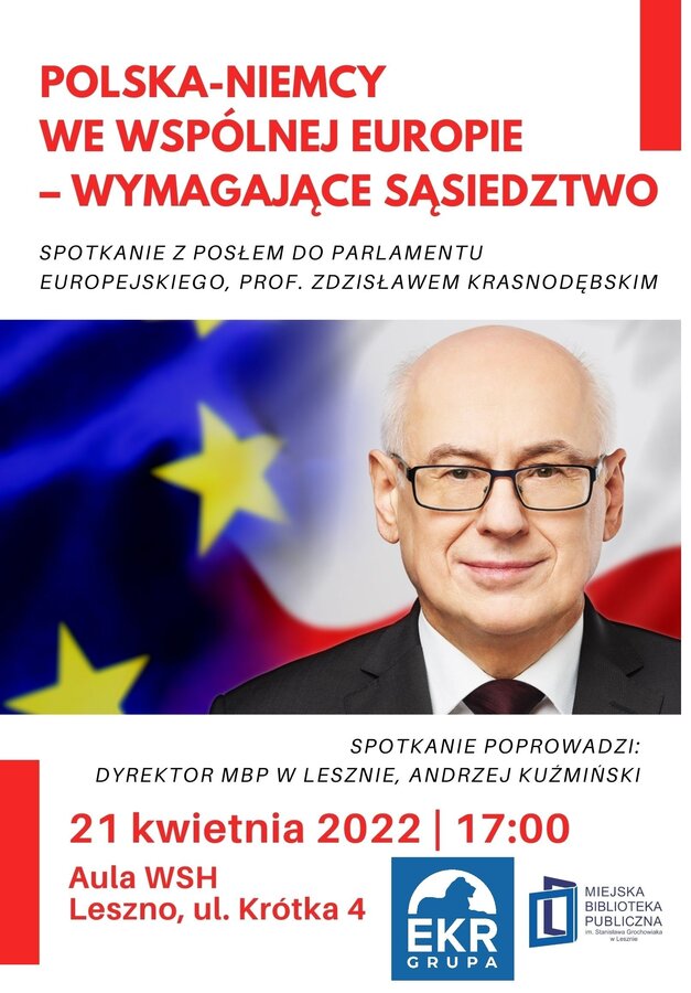 plakat spotkanie z posłem w Lesznie