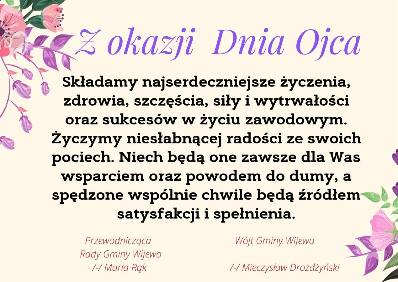 życzenia z okazji dnia Ojca