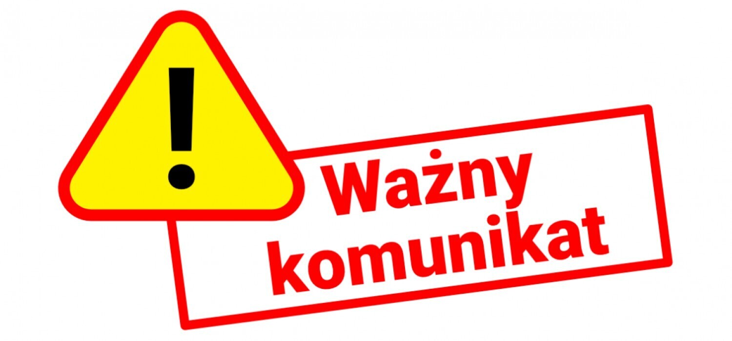 Napis ważny komunikat.