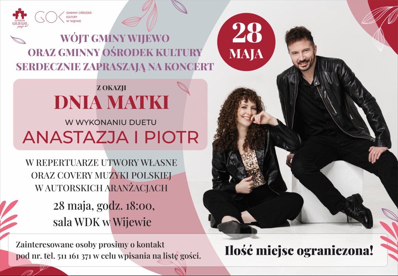 koncert z okazji dnia matki, plakat