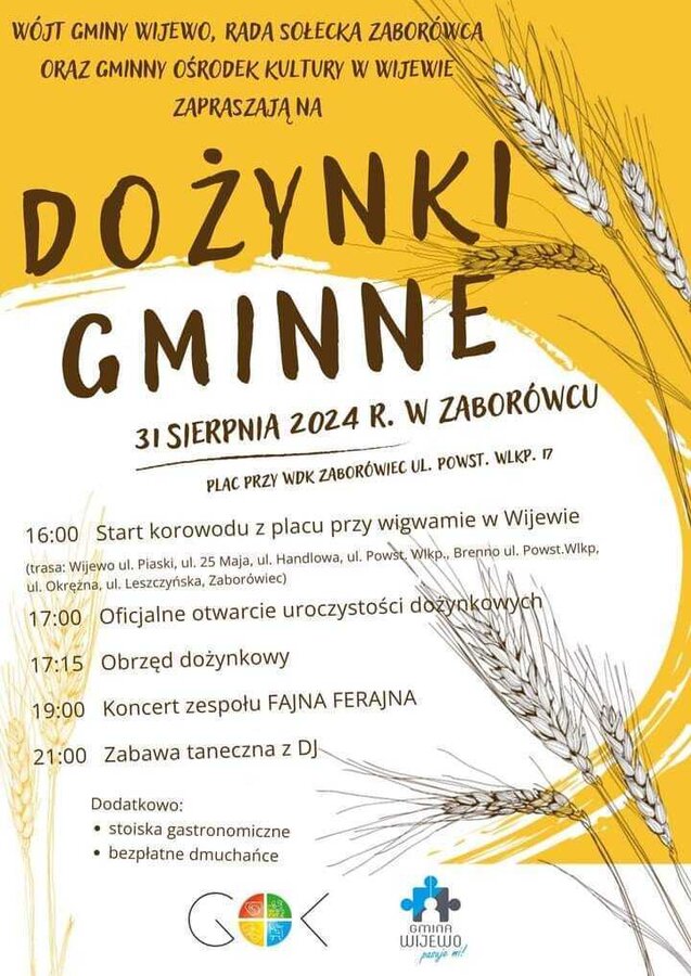 dożynki gminne - plakat